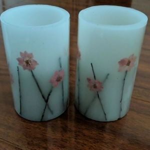 Battery Operated Flameless Flower Candles x 2